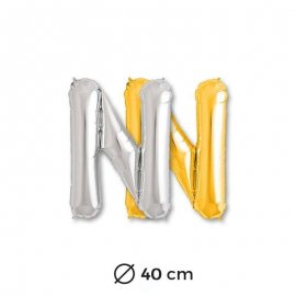 Globo Letra N Foil 40 cm