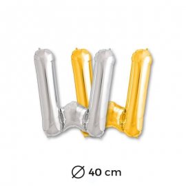Globo Letra W Foil 40 cm