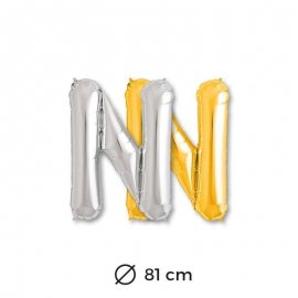 Globo Letra N Foil 86 cm