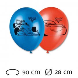 8 Globos 28 cm Cars