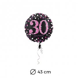 Globo 30 años Elegant Pink 43 cm