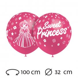Globos Sweet Princess Redondos 32 cm