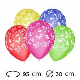 Globos Mariposas M02 Redondos 30 cm