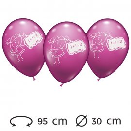 Globos Niña Matemáticas Redondos 30 cm