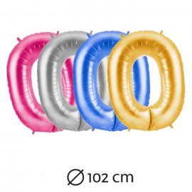 Globo Número 0 Foil 102 cm Globo Número 0 Foil 102 cm