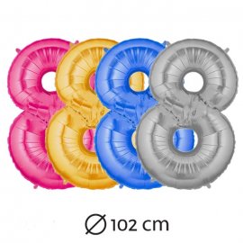 Globo Número 8 Foil 102 cm