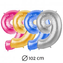 Globo Número 9 Foil 100 cm