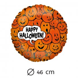 Globo Happy Halloween Calabazas Foil 46 cm