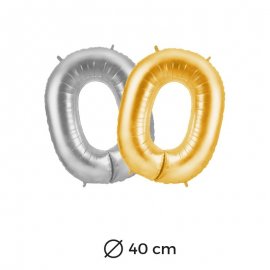 Globo Numero 0 Foil 35 cm