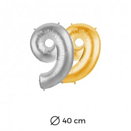 Globo Numero 9 Foil 35 cm